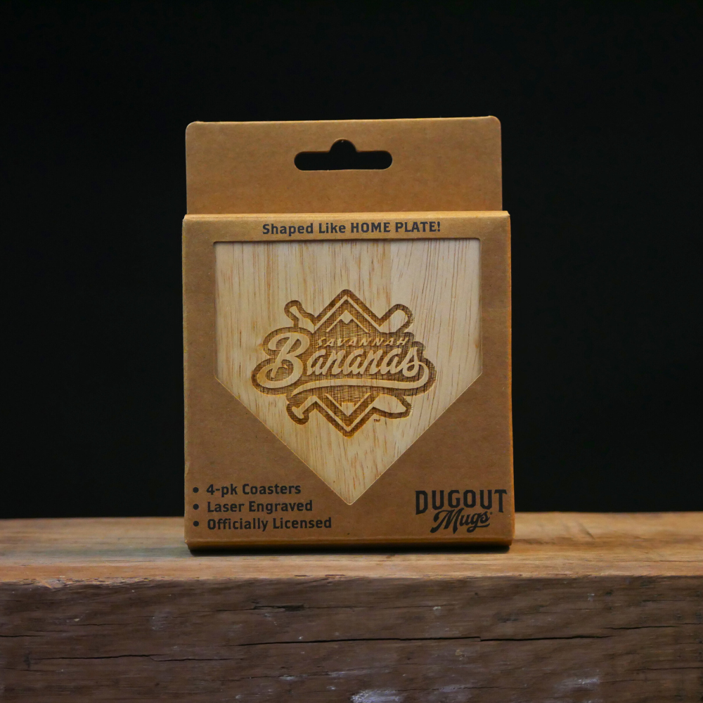Savannah Bananas "Diamond" Wood Coasters | Dugout Mugs