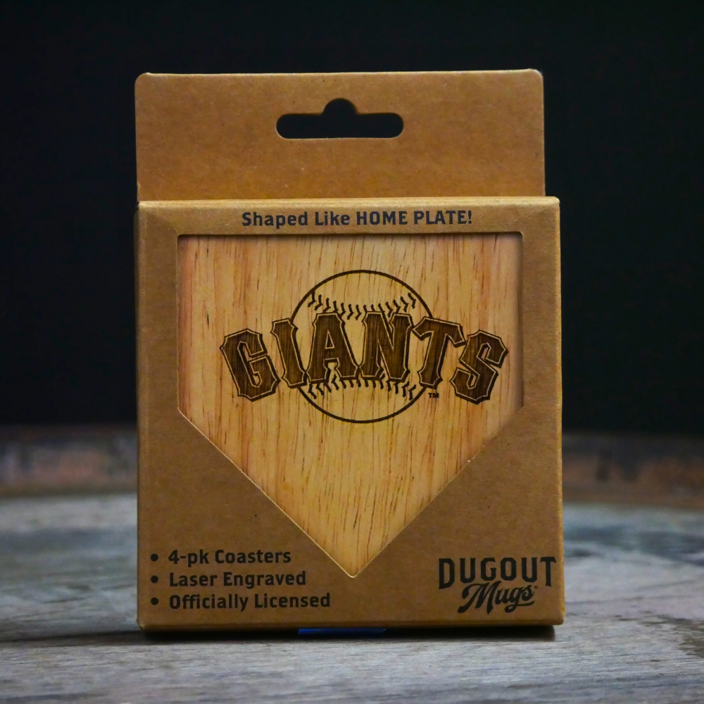 San Francisco Giants Dugout Mug® | 4 Pack Wooden Coaster Set