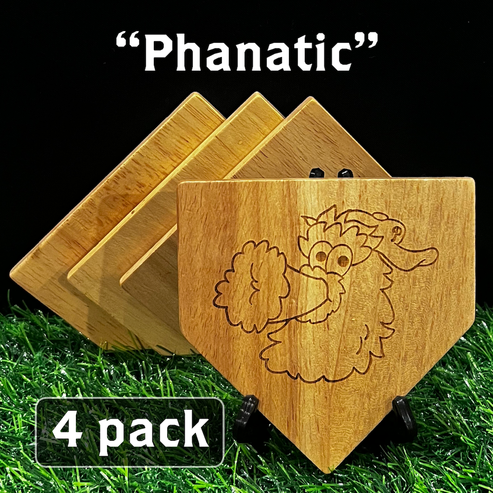 ALL 30 TEAMS - Wooden MLB Home Plate Coasters - MASCOT EDITION