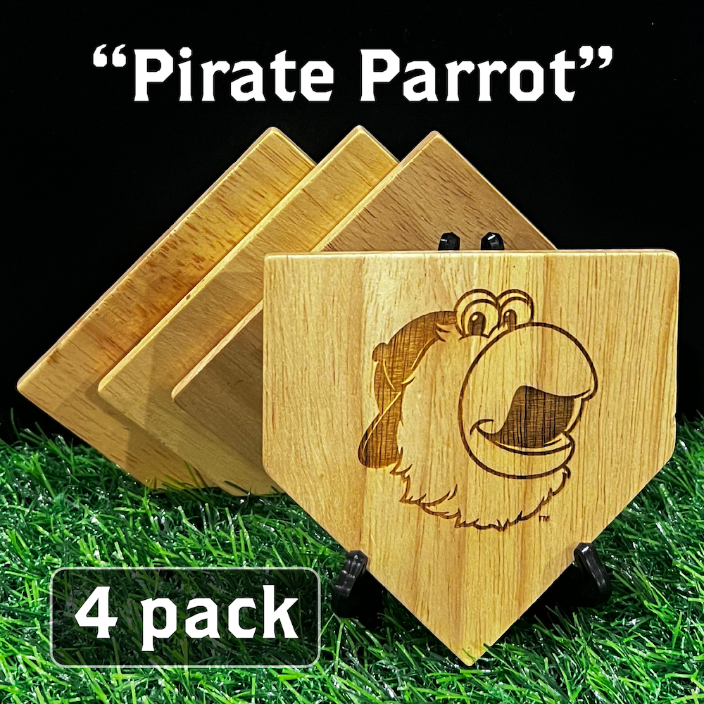 ALL 30 TEAMS - Wooden MLB Home Plate Coasters - MASCOT EDITION