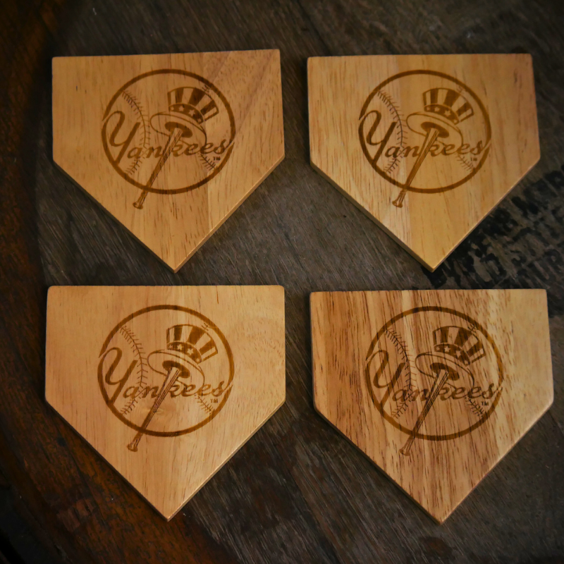 New York Yankees Dugout Mug® | 4 Pack Wooden Coaster Set