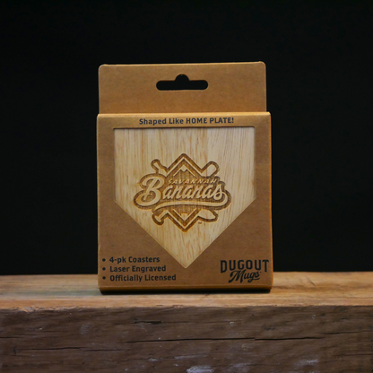 Savannah Bananas "Diamond" Wood Coasters | Dugout Mugs