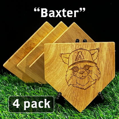 ALL 30 TEAMS - Wooden MLB Home Plate Coasters - MASCOT EDITION