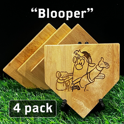 ALL 30 TEAMS - Wooden MLB Home Plate Coasters - MASCOT EDITION