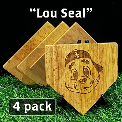ALL 30 TEAMS - Wooden MLB Home Plate Coasters - MASCOT EDITION