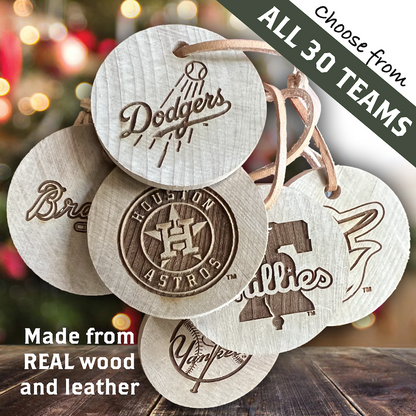 Choose From All 30 MLB Team Bat Slice | Ornaments