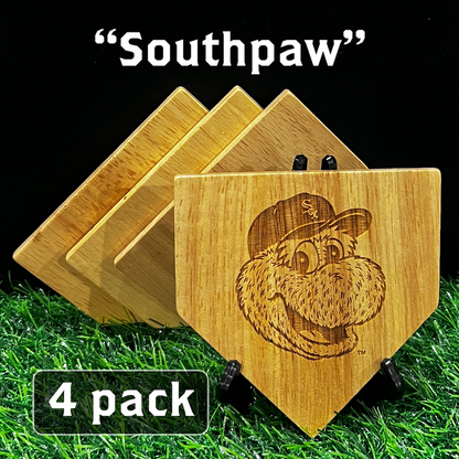ALL 30 TEAMS - Wooden MLB Home Plate Coasters - MASCOT EDITION