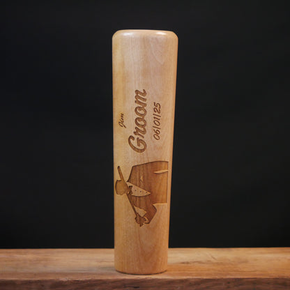 Groomsman Gift - Custom Tuxedo With Bat | Baseball Bat Dugout Mug® Landscape