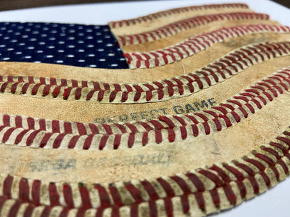 “America’s Game” Baseball Original Artwork in 8x10 Sandlot Style Distressed Wood Plank Frame