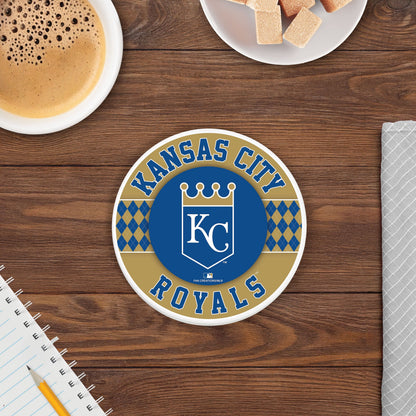 MLB - Kansas City Royals 4 inch Ceramic Argyle Coaster