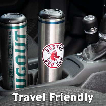Atlanta Braves "A" Metal Dugout Mug | Stainless Steel Baseball Bat Mug